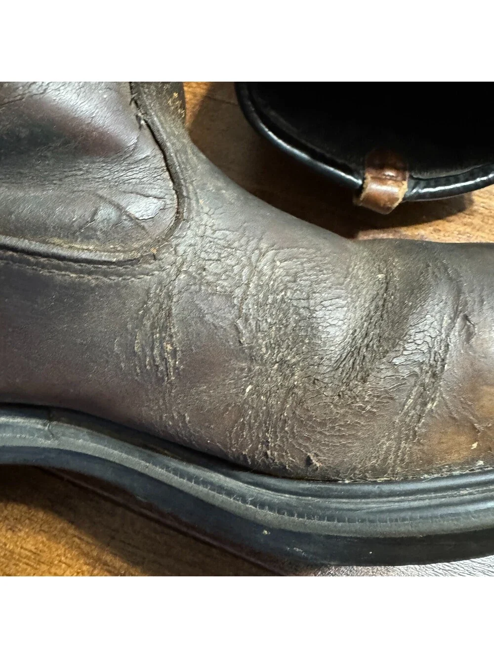 Red Wing Mens Pecos 4445 Steel Toe Boots 12 E2 Vintage USA Made 2008 Distressed